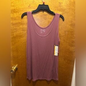 Terra & sky plus sized mauve pink ribbed tank top new size 0x tank